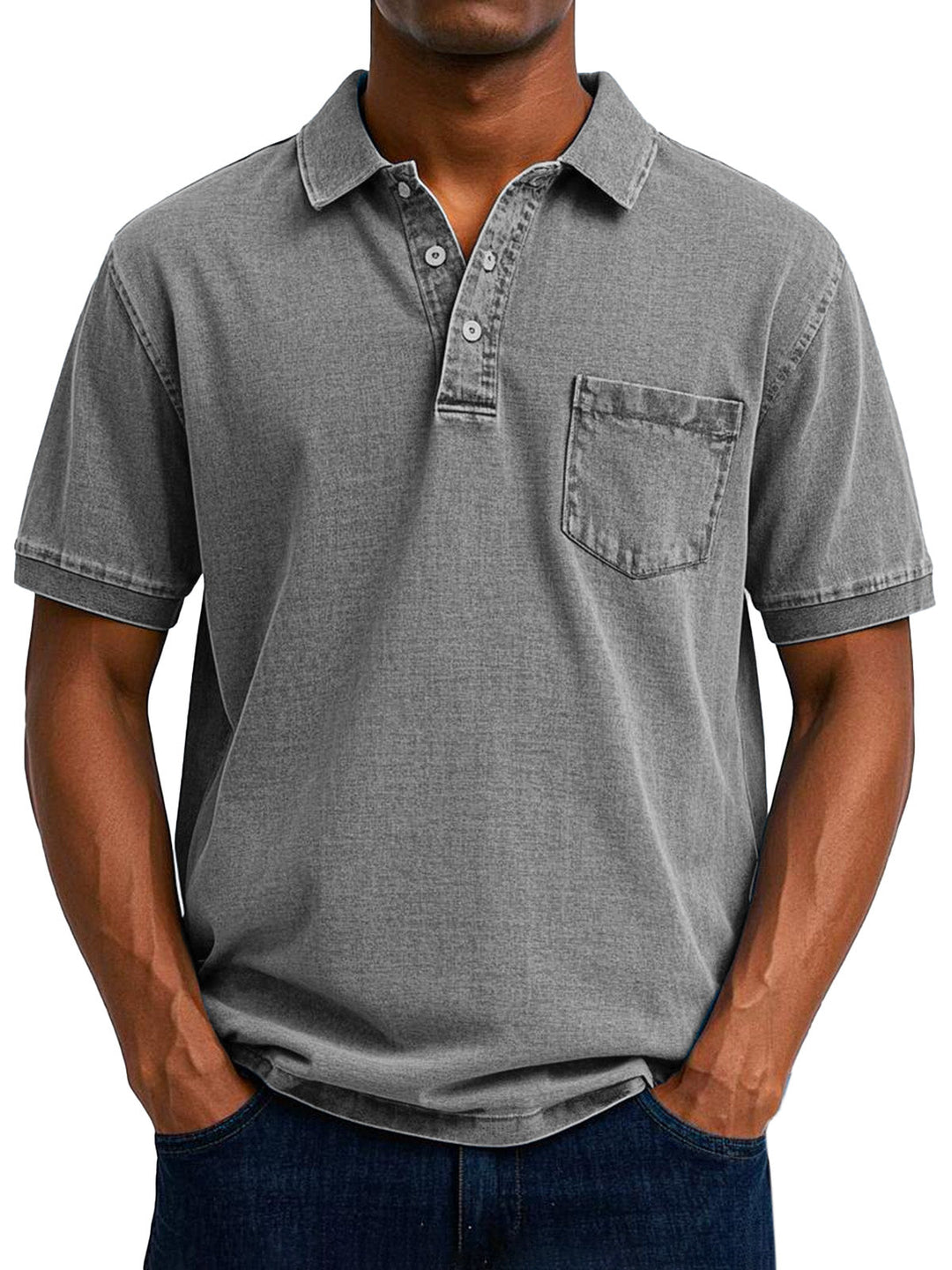 Louvine | Chemise Polo Vintage Décontractée pour Homme – Modèle 1