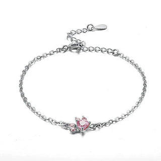Arbour – Parure de bijoux 4 pièces avec patte et cœur en zirconia