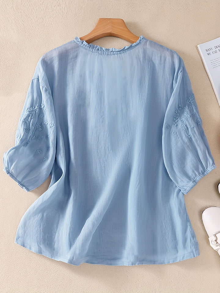 Louvine | Blouse brodée élégante