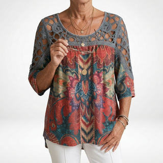 Louvine | Blouse imprimée ethnique bohème