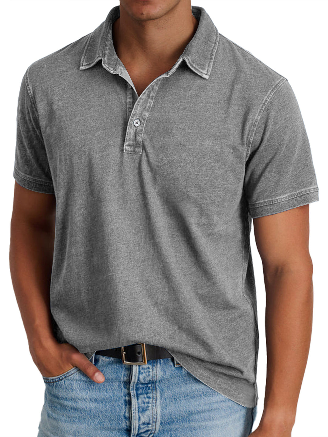 Louvine | Polo avec collier pour hommes – Modèle 1