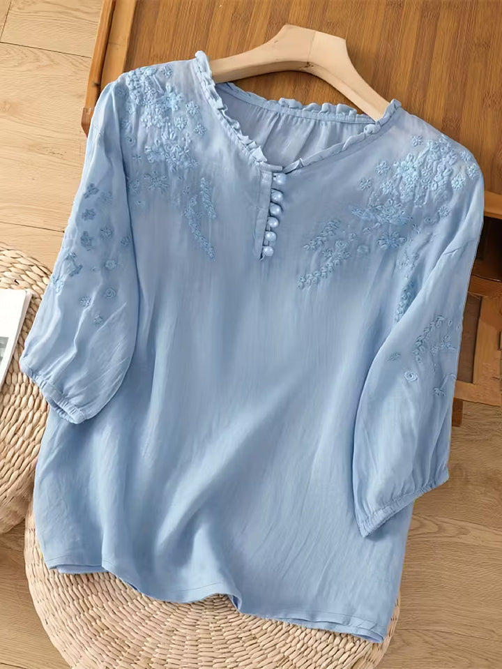 Louvine | Blouse brodée élégante