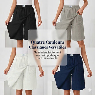 Louvine | Skort taille élastique poches