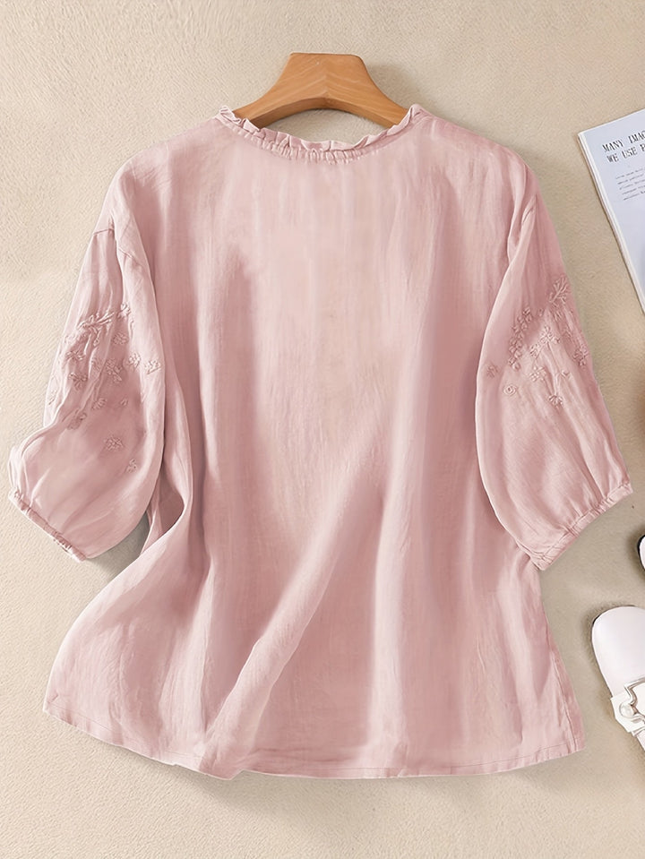 Louvine | Blouse brodée élégante