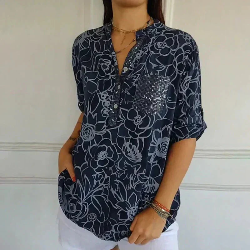 Louvine | Blouse élégante à imprimé