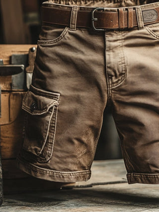Cazel | Short cargo rétro à poches multiples