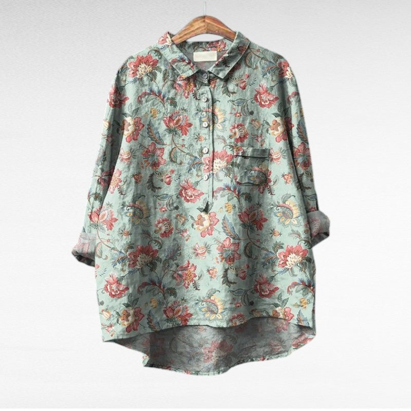 Louvine | Chemise florale artistique fluide