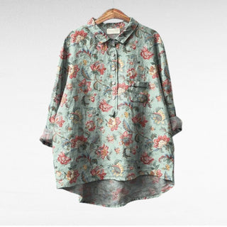 Louvine | Chemise florale artistique fluide