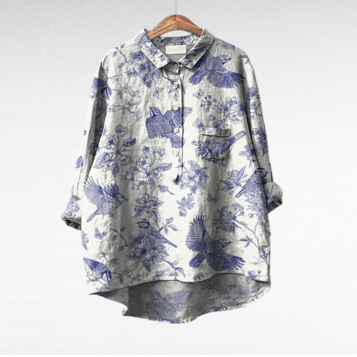 Louvine | Chemise florale artistique fluide