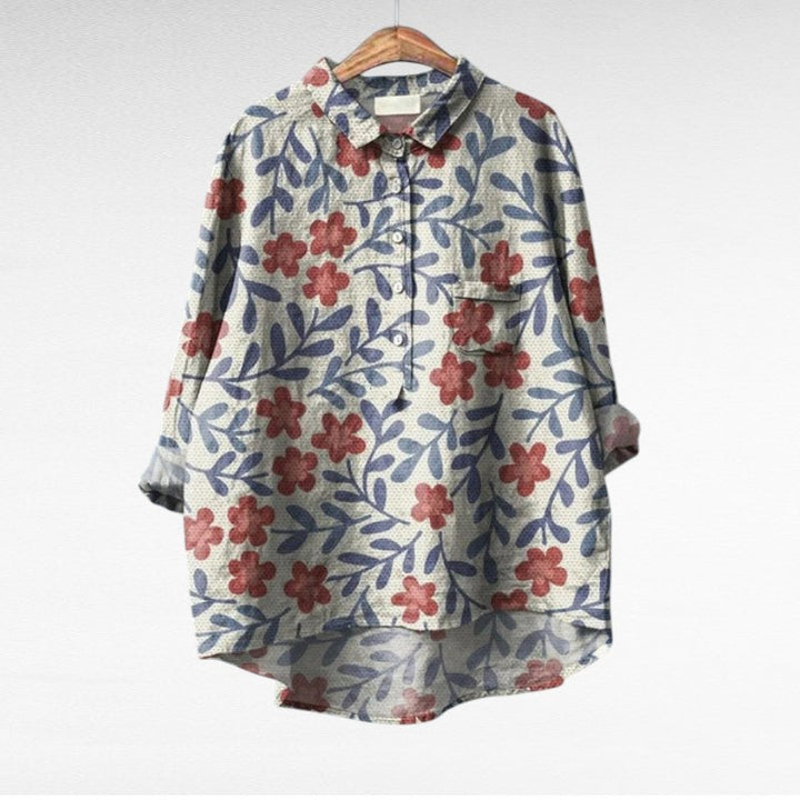 Louvine | Chemise florale artistique fluide