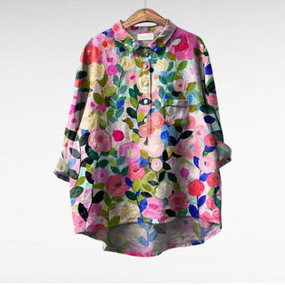 Louvine | Chemise florale artistique fluide