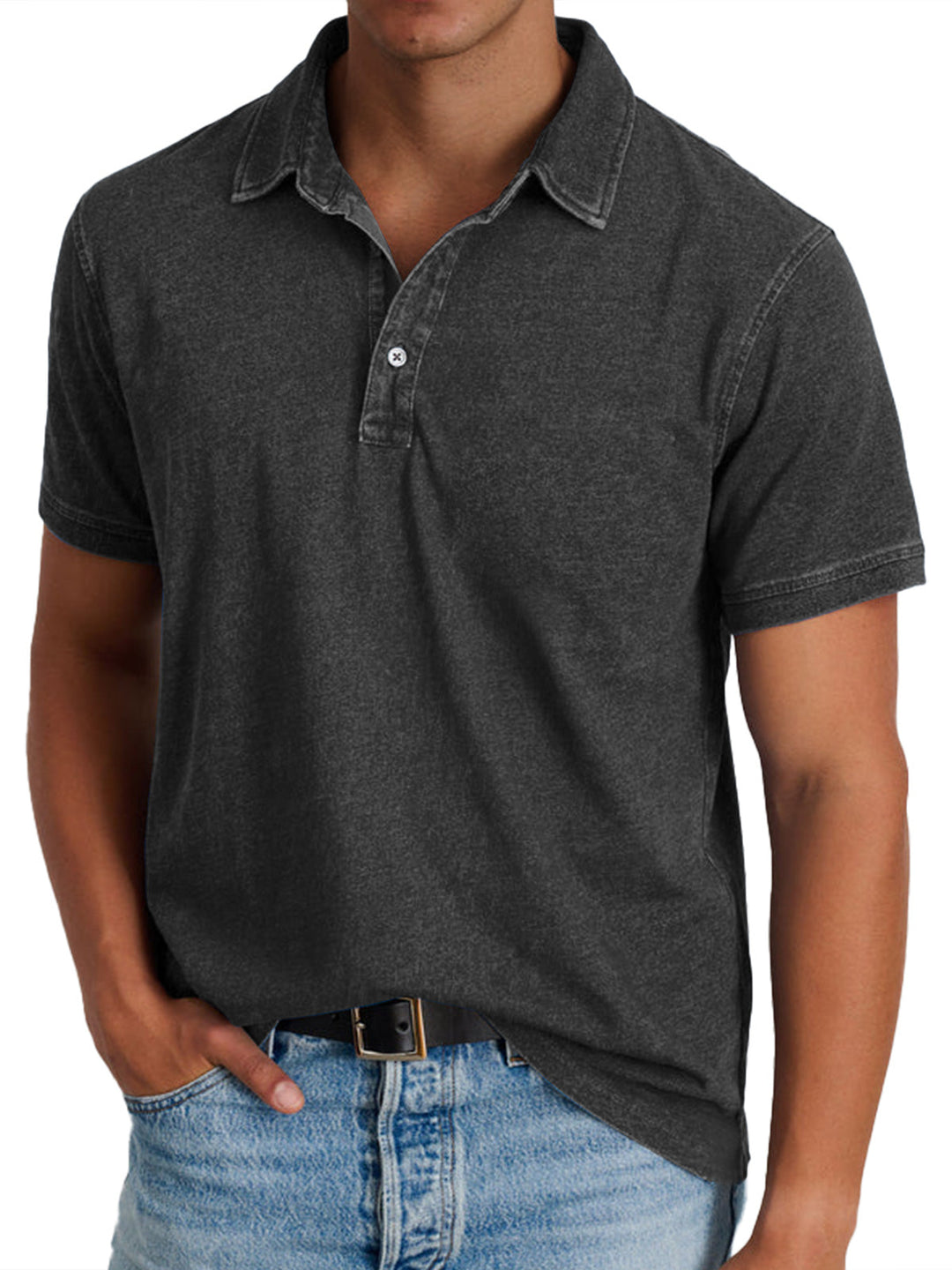 Louvine | Polo avec collier pour hommes – Modèle 1