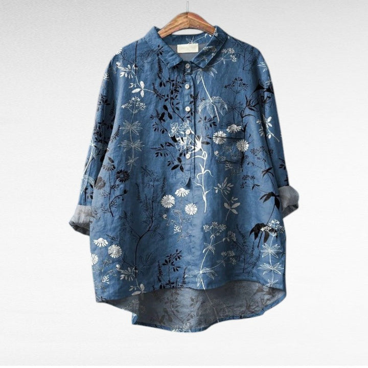 Louvine | Chemise florale artistique fluide