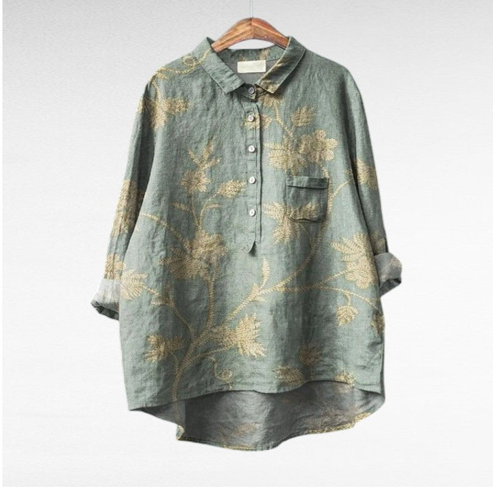Louvine | Chemise florale artistique fluide
