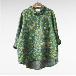 Louvine | Chemise florale artistique fluide