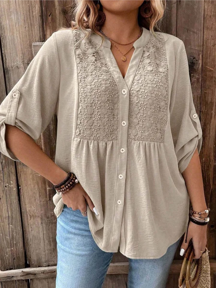 Louvine | Blouse élégante en matériau haut de gamme