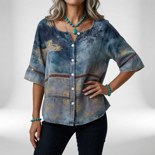 Louvine | Blouse bohème imprimée élégance