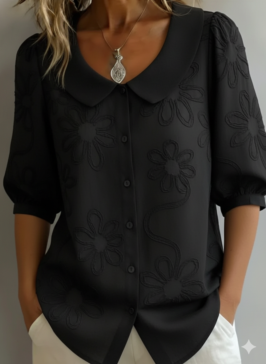 Louvine | Blouse légère florale élégance naturelle – Modèle 2