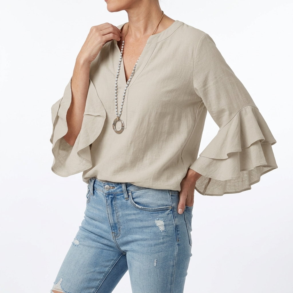 Louvine | Blouse fluide manches volantées