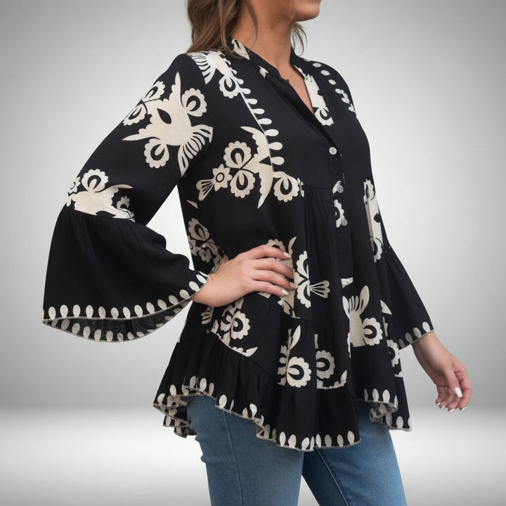 Louvine | Blouse brodée bohème, féminité