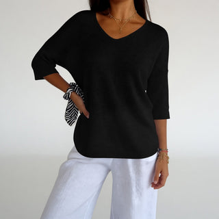 Louvine | Pull fluide col V
