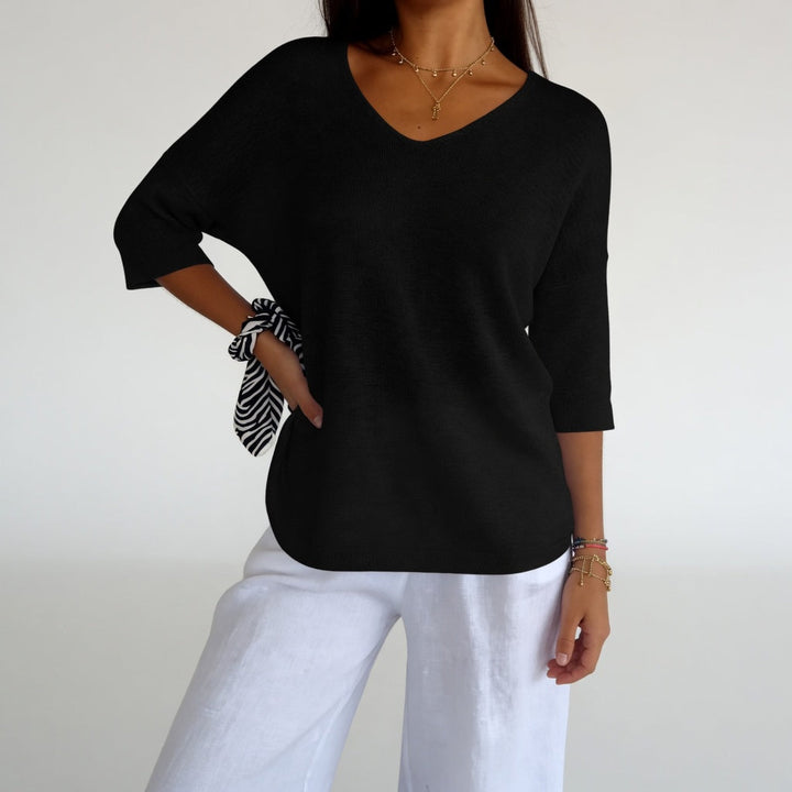 Louvine | Pull fluide col V