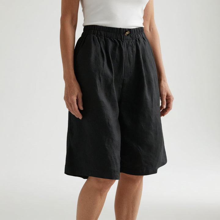 Louvine | Short large taille élastique