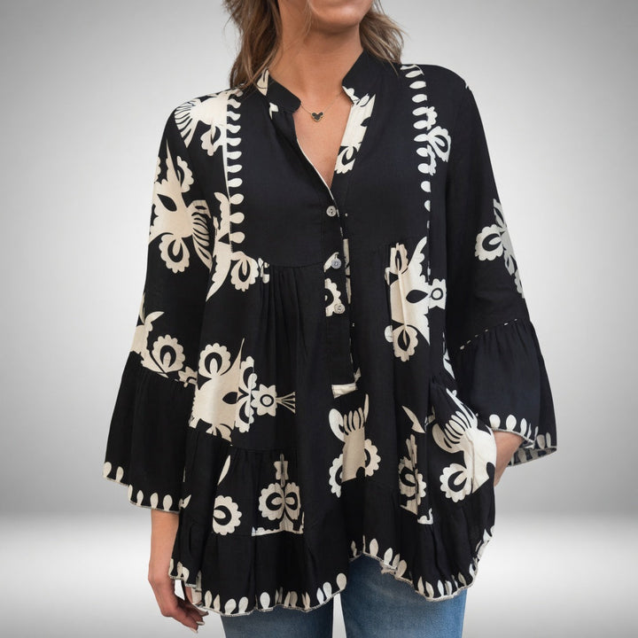 Louvine | Blouse brodée bohème, féminité