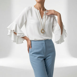 Louvine | Blouse fluide manches volantées