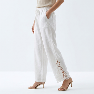 Louvine | Pantalon large cropped ourlet