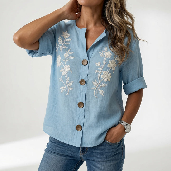 Louvine | Blouse florale élégance quotidienne