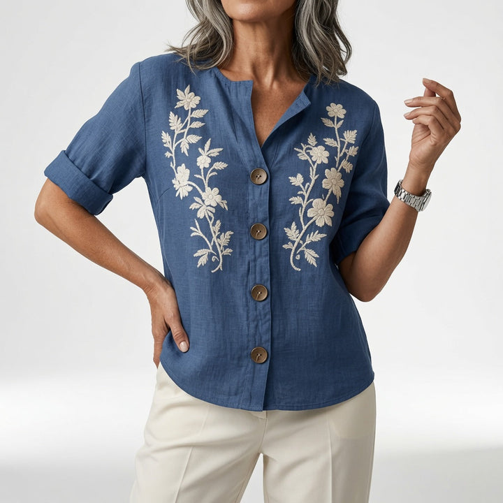 Louvine | Blouse florale élégance quotidienne