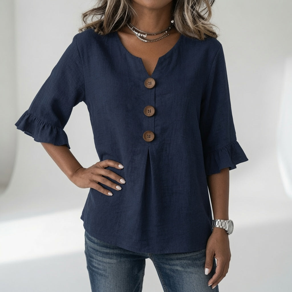 Louvine | Blouse col V boutons