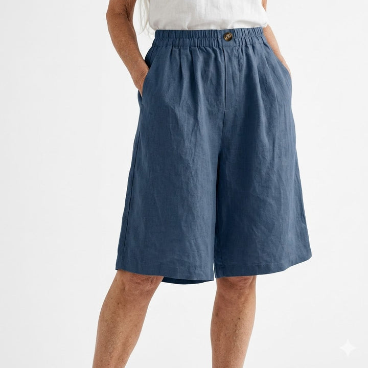 Louvine | Short large taille élastique
