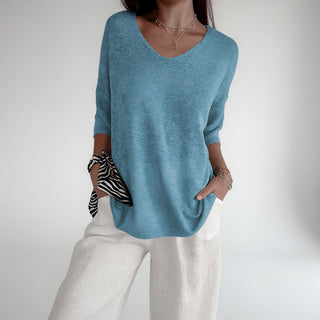 Louvine | Pull fluide col V