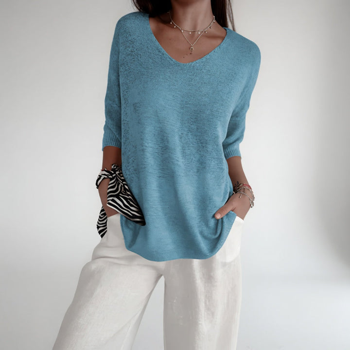 Louvine | Pull fluide col V