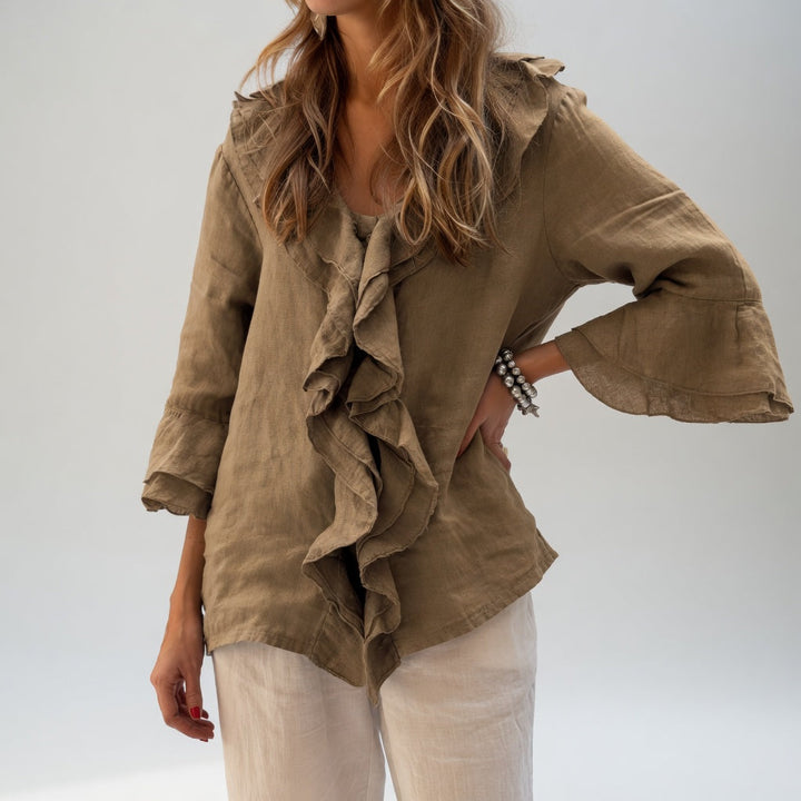 Louvine | Blouse fluide col volant