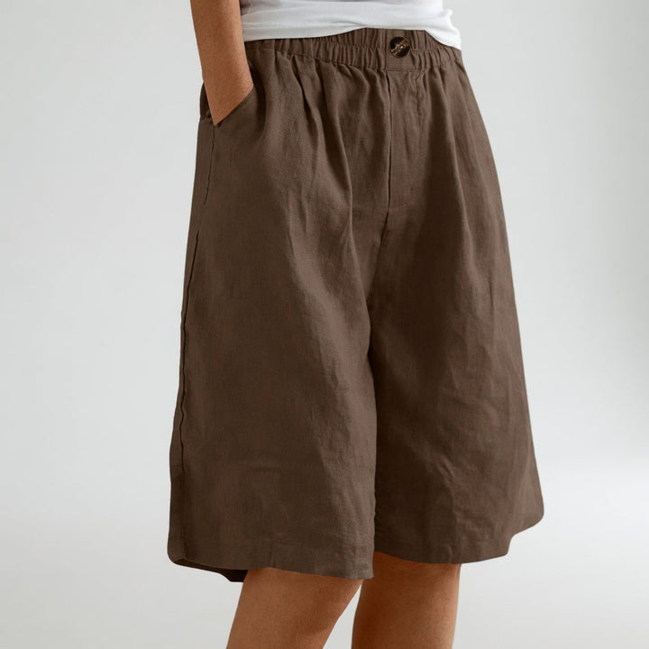 Louvine | Short large taille élastique