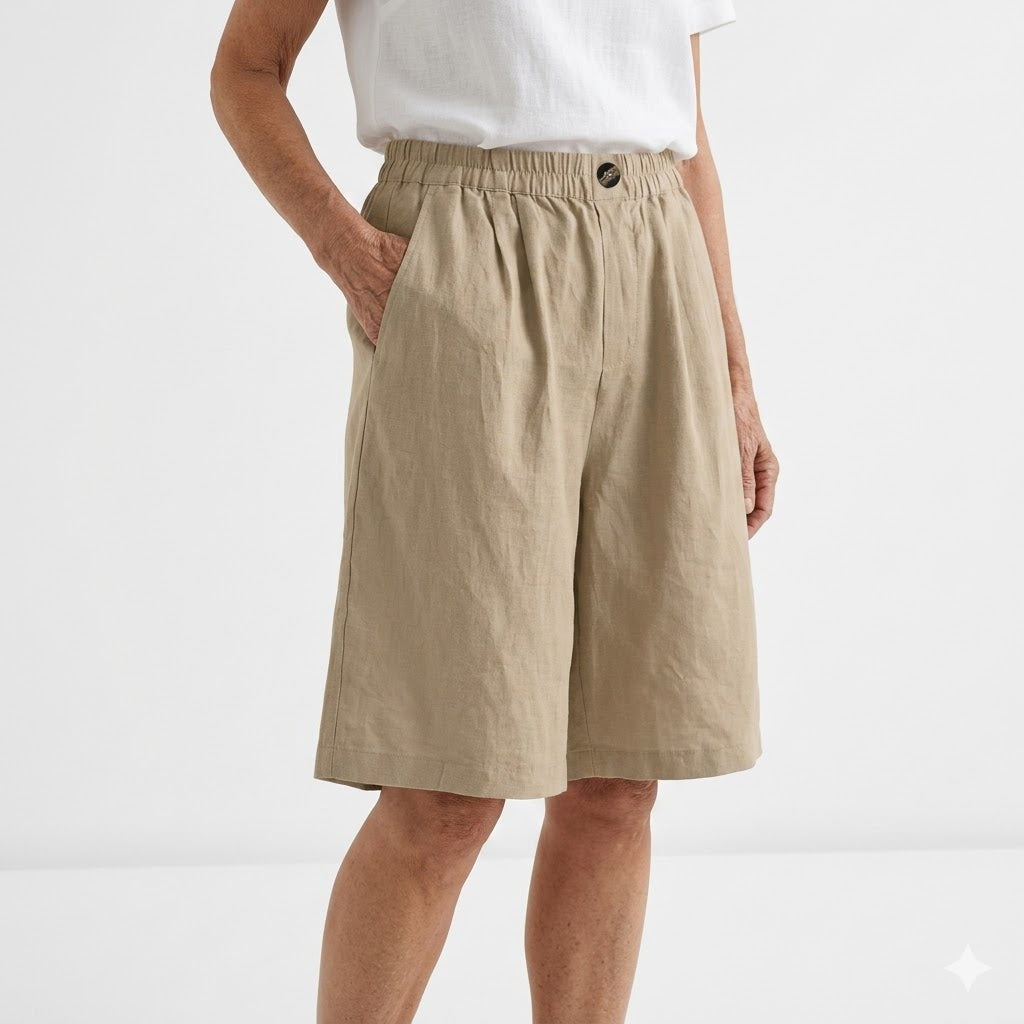 Louvine | Short large taille élastique