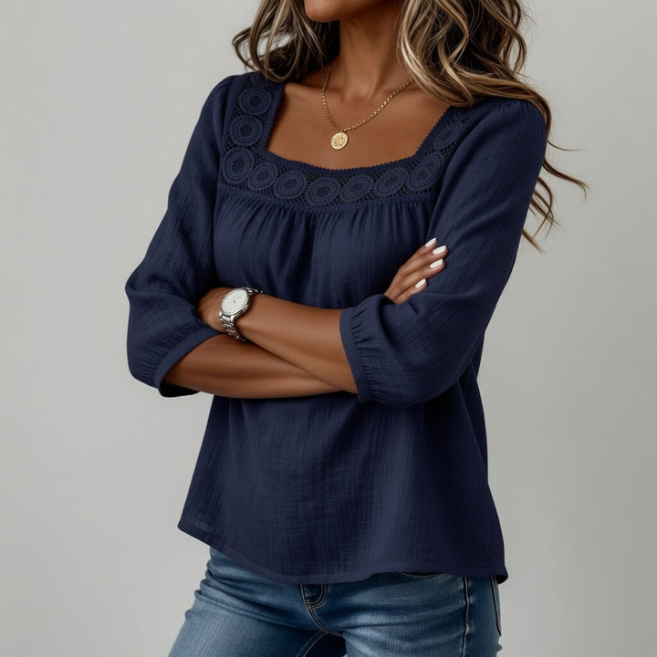 Louvine | Blouse dentelle col carré