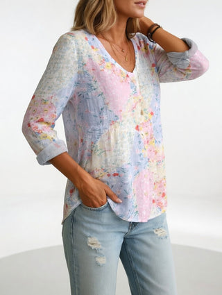 Louvine | Blouse florale élégance douce