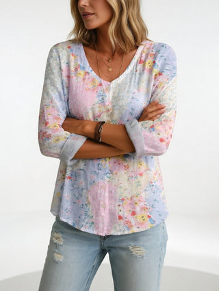 Louvine | Blouse florale élégance douce