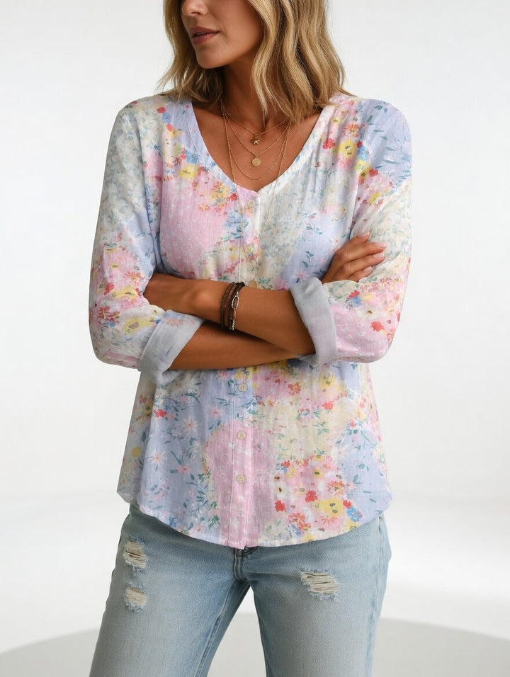 Louvine | Blouse florale élégance douce