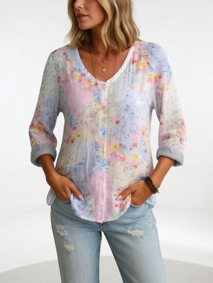 Louvine | Blouse florale élégance douce