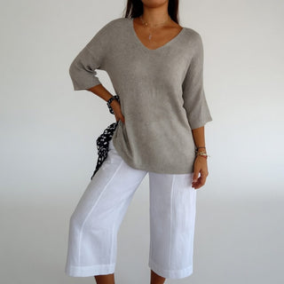 Louvine | Pull fluide col V