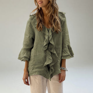 Louvine | Blouse fluide col volant