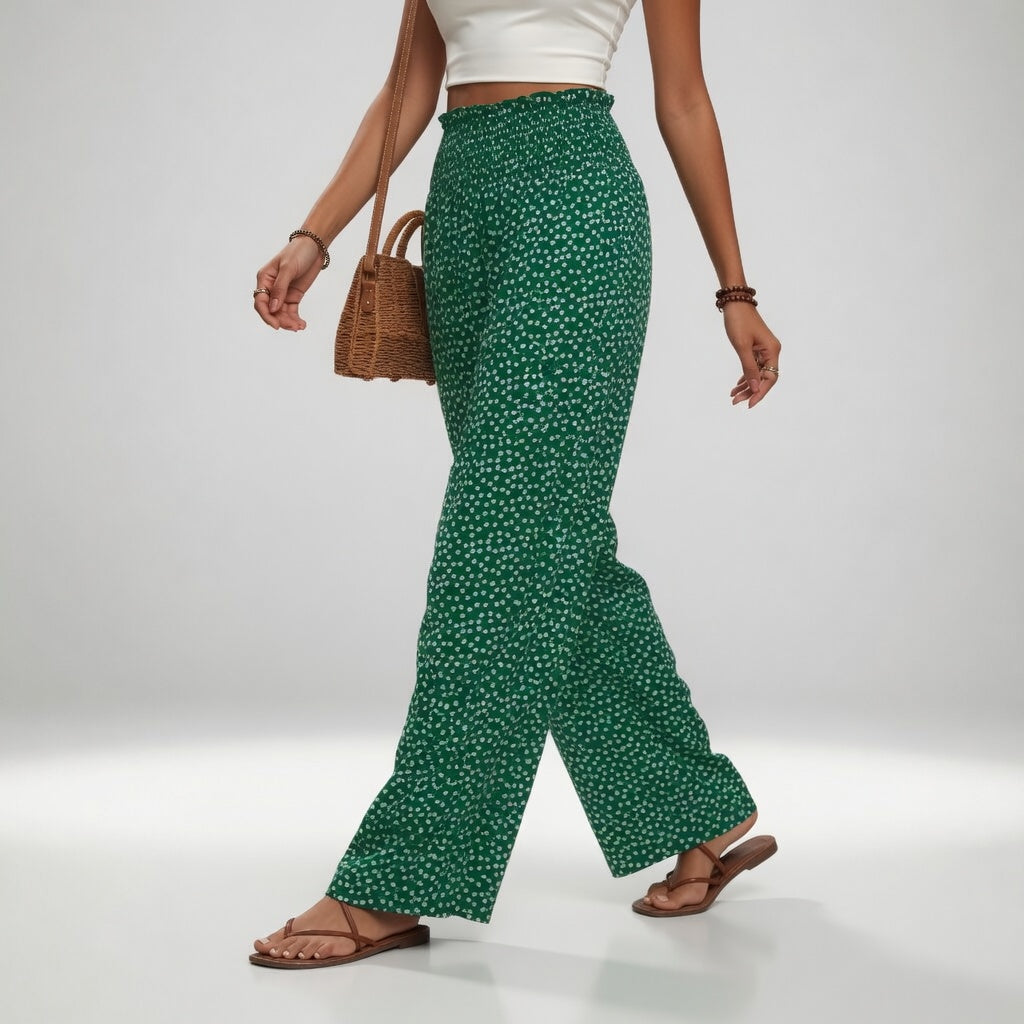 Louvine | Pantalon fluide imprimé taille