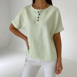 Louvine | Blouse matériau haut de gamme rayée douceur