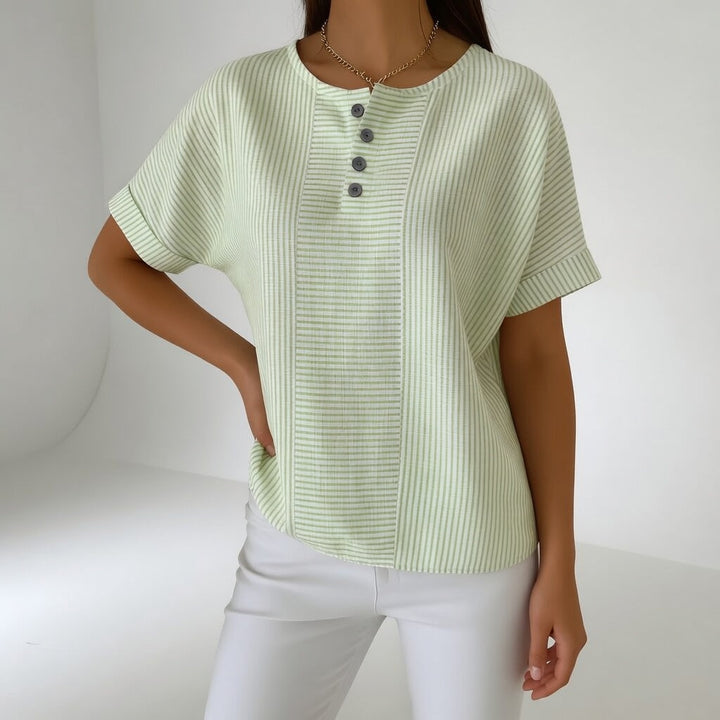 Louvine | Blouse matériau haut de gamme rayée douceur