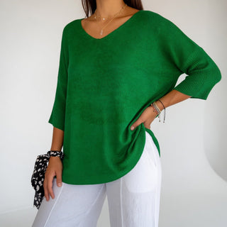 Louvine | Pull fluide col V